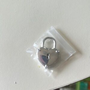 Heart-Shaped Silver Padlock Charm
